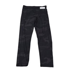 Aeropostale Pants Womens L Black Camouflage Stretchable High Waist Pull On
